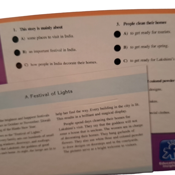 Hot Dots Main Idea Reading Comprehension Cards Grades 2-6 Test Prep - Picture 7 of 10